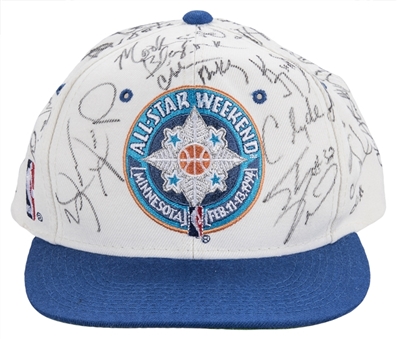 1994 NBA All-Star Weekend Multi Signed Cap With Over 20 Signatures From Dick Enberg Collection (Letter of Provenance & JSA)